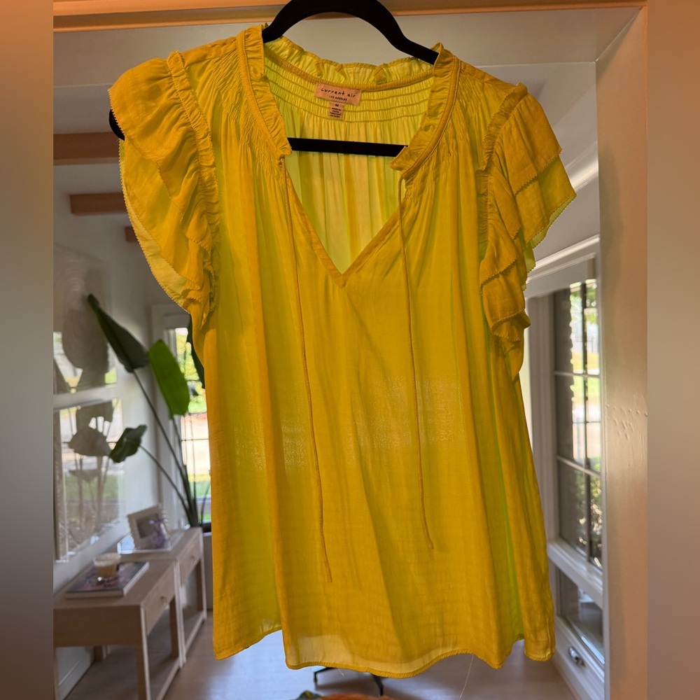 Current Air Lime Green Blouse Size M